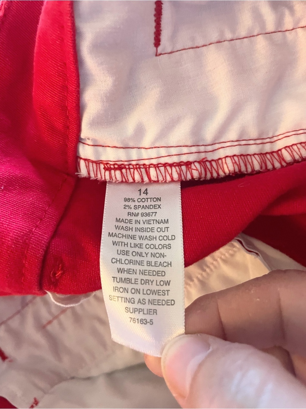 a.n.a Red Cotton Stretch Twill Shorts 14 - Picture 5 of 5
